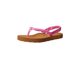 Roxy Girl TW Cabo Flip Flop Sandals (Brown/Hot Pink) - US Toddler Size 5