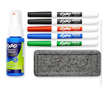 Expo 80675 EXPO Low-Odor Dry Erase Set, Fine Point, Assorted Colors, 4 Pack