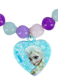 Frozen Beaded Rainbow Necklace w/ Plastic Elsa Charm