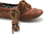 Not Rated Women's Rosebud Lace-Up Oxfords 912193, Tan, 5.5 M US - NIB