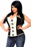 Daisy Corsets - Top Drawer Brocade Steel Boned Corset Top W/ Buckles - Brown - L