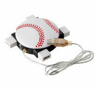 StealStreet 1607-BASEBALL 4 Port Sports Themed 2.0 USB Hub Baseball