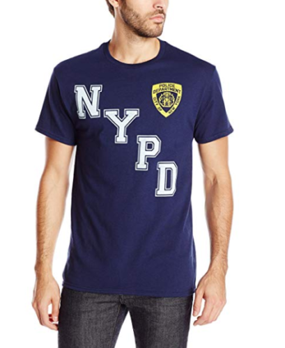 NYPD Men's New York Police Department Crew Neck Tee, Small, Navy