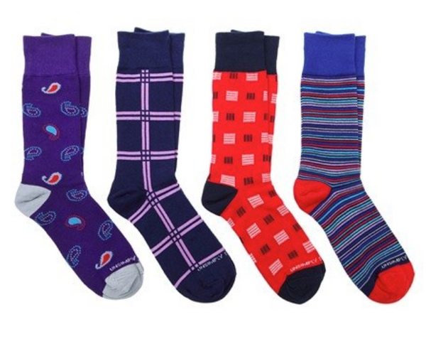Unsimply Stitched Socks, Assorted Pack of 4