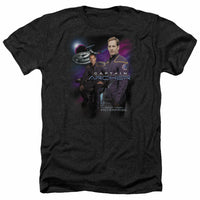 Trevco - Men's Star Trek Captain Archer Graphic T-Shirt - Heather Black - Medium