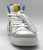 Hummel Mens Stadil High Top Trainers White Yellow Blue 39 EU 7.5 US