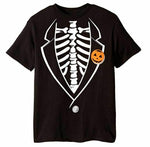 C-Life Group Boys' Big Halloween Skeleton Tuxedo Tee, Black, 10-12
