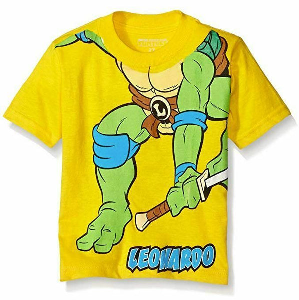 Nickelodeon Toddler Boy's Short Sleeve T-Shirt Shirts, Leonardo - Yellow - 2T