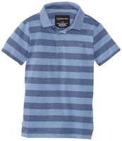 Calvin Klein Little Boys' Stripe Polo Shirt, Colony Blue, Small