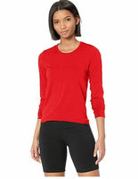 ASICS Women's Tactic Court Long Sleeve Top, Red, XX-Large