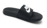 Nike Kid's Benassi Just Do It Slide Sandals, Black/White, Size 5Y