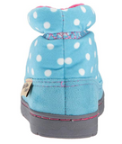 Western Chief Kids Plush Slipper Boot, Dot Teal, 8 M US Toddler