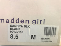 Madden Girl Women's Sandra Canvas Wedge Sandal, Black, 8.5 M US, New