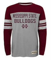 NCAA Mississippi State Bulldogs Kids & Youth Boys "Legacy Tee" Long Sleeve Crew