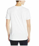 AMBIG Men's Underline Front Hit Logo Screen Tee, White, Small