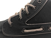 Polo Ralph Lauren Mens Canvas Lander Chukka Hi-Top Shoe Black Gray 5 D US