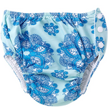 Masala Baby Girls' Swim Diaper Cover, India Rose Turquoise, 3-6M