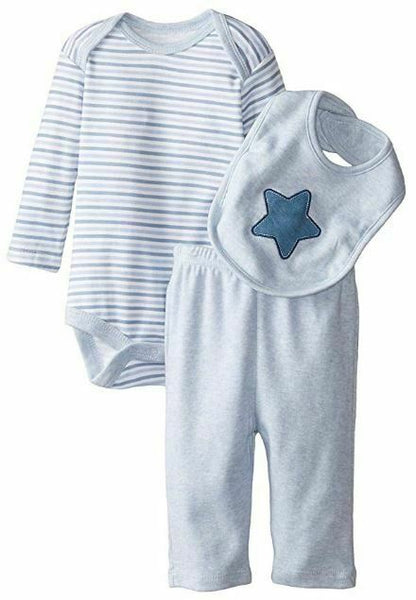 Rene Rofe Baby Baby Boys' Star and Stripes 3 Piece Pant Set, Blue, 0-3 Months