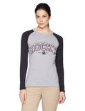 Rocky - Women's Logo Long-Sleeve Raglan T-Shirt - Black/Grey - Size Small