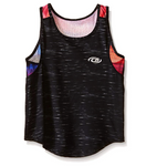 CB Sports Girls' Little Active Racer Back Performance Tank, Heather Black, 6X