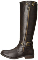 Wild Pair Women's Everson Motorcycle Boot, Dark Brown, 8 M US