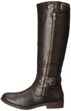 Wild Pair Women's Everson Motorcycle Boot, Dark Brown, 8 M US