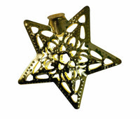 Product Works Battery Operated Star Metal Cap LED Light String, Gold, 4.5-Feet
