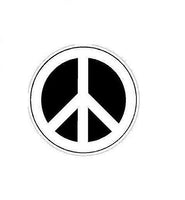 Black And White Peace Sign Refrigerator Magnet