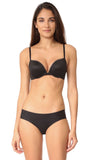 Calvin Klein Women's Every Day Push up Plunge Bra, Black, 34D