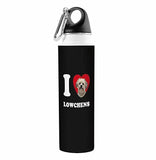 Tree-Free Greetings I Heart Lowchens Traveler Stainless Water Bottle 18 Oz.