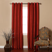 Park 54 By 84-inch Faux Silk Window Curtain, Red
