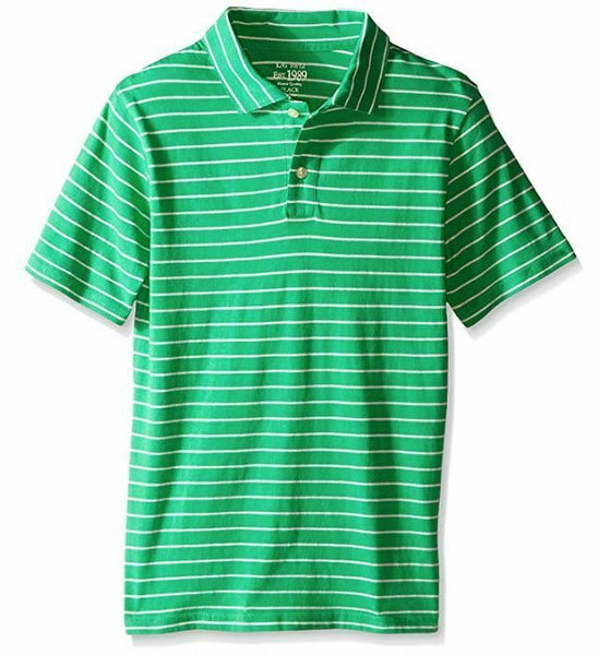 The Children's Place Boys' Little Bb STRP Jry Polo, Green Sheen, X-Small/4