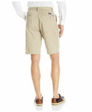 Nautica Men's Cotton Twill Flat Front Chino Short, True Khaki, 30W