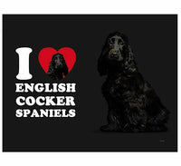 Tree-Free Greetings I Heart English Cocker Spaniels Artful Pint Glass, 16Oz