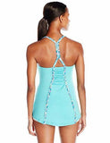 NUX Women's Asana Top, Aqua/Tide, X-Small