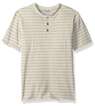 Lucky Brand Big Boys' Short Sleeve Henley Shirt, Rainy Day Heather, X-Large