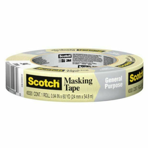 Scotch General Purpose Masking Tape1.41inx60yd 2 pack