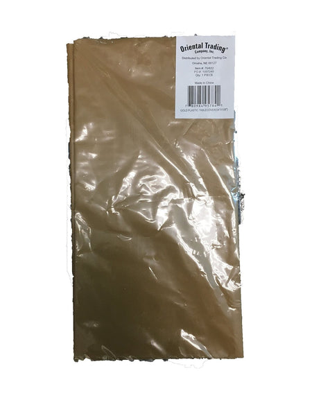 Plastic Tablecover 54x108 Rectangle (Gold)