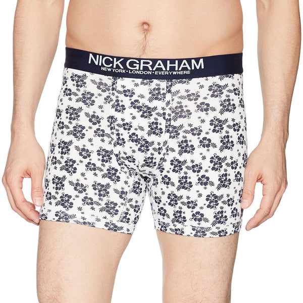 Nick Graham Men's Fashion Floral Pattern Cotton Boxer Brief | Fashionable |