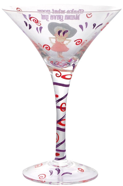 Westland Giftware 7-Inch Party Pooper Martini Glass, 7-Ounce