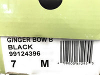 Sarah Jayne Girl's Ginger Bow Slingback Thong Sandal Black Toddler Size 7 M US