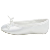 Miss Coloriffics Lovely Ballet Flat, WHITE SATIN, 10 M US Toddler
