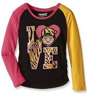 Trukfit Big Girls' Lil Tommy Love Tee, Black, Large