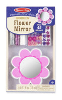 Melissa & Doug Decorate-Your-Own Wooden Pocket-Sized Flower Mirror Craft Kit