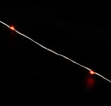 Tiny Lites Battery Operated Indoor Silver Wire LED Light String, Red, 6-Feet