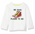 Crazy 8 Boys' Toddler Li'l Long-Sleeve Graphic Tee, Sneakers, 6-12 mo