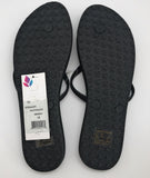 Reef Women's Stargazer Thong Sandal, Black/Black, 10 M US - New!