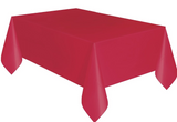 Darice Red Rectangle Plastic Table Cover 54" x 108"
