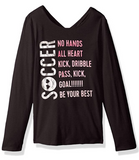The Children's Place Big Girls' Graphic Long Sleeve Tee Shirt, Black Small 5/6