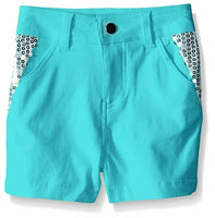 Dream Star - Girls' Super Stretch Twill Short - Aqua With Sequin Paneling - 5